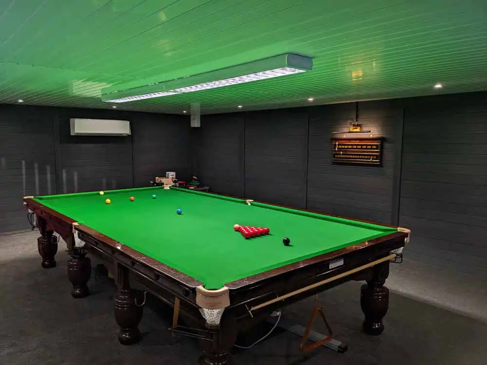 Snooker room garden studio install