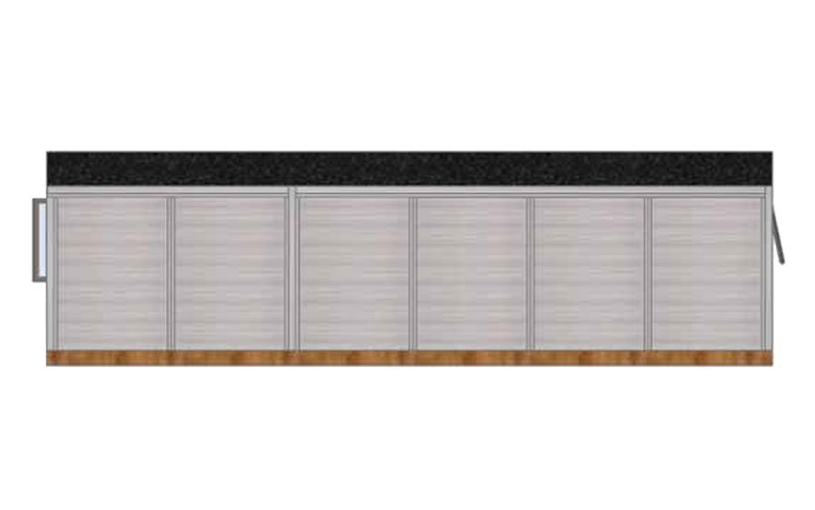 3D render of the back wall of the Luxury Garden Annex