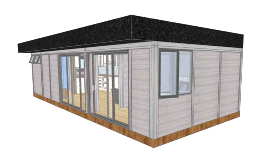 3D render of the Luxury Garden Annex from the left