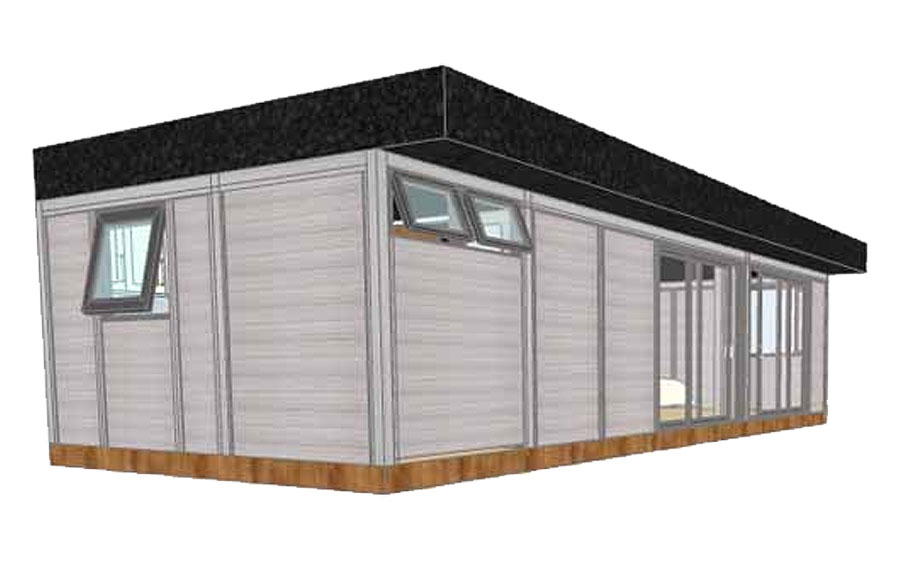3D render of the Luxury Garden Annex from the right