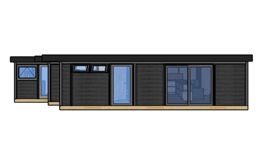 Front elevation render of the Garden Annex with office