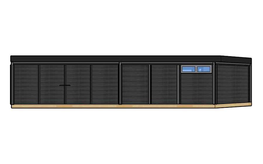 Rear elevation render of the Garden Annex with office