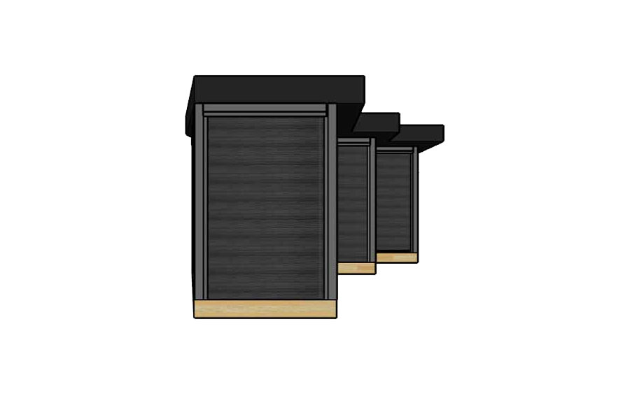 End elevation render of the Garden Annex with office